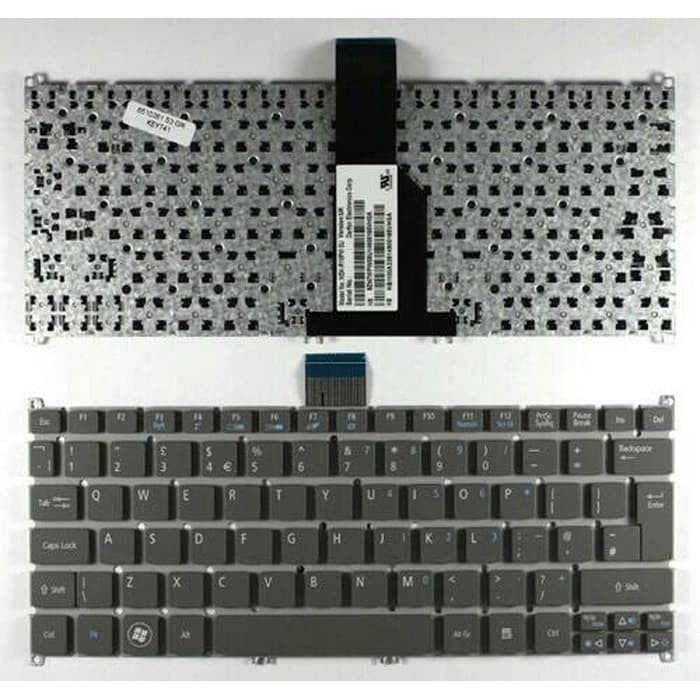 Acer Aspire S3 S3-951 V5-171 S5-391 คีย์บอร์ดสีเทา
