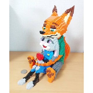 เลโก้นาโนบล็อก nanoblock นิค จูดี้ นั่งกอด zootopia แรส์มากก