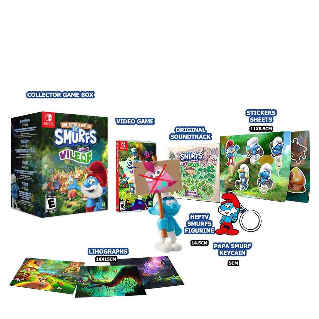 THE SMURFS: MISSION VILEAF COLLECTORS EDITION for Nintendo Switch ภาษาอังกฤษ แผ่นใหม่มือหนึ่งในซีล ต