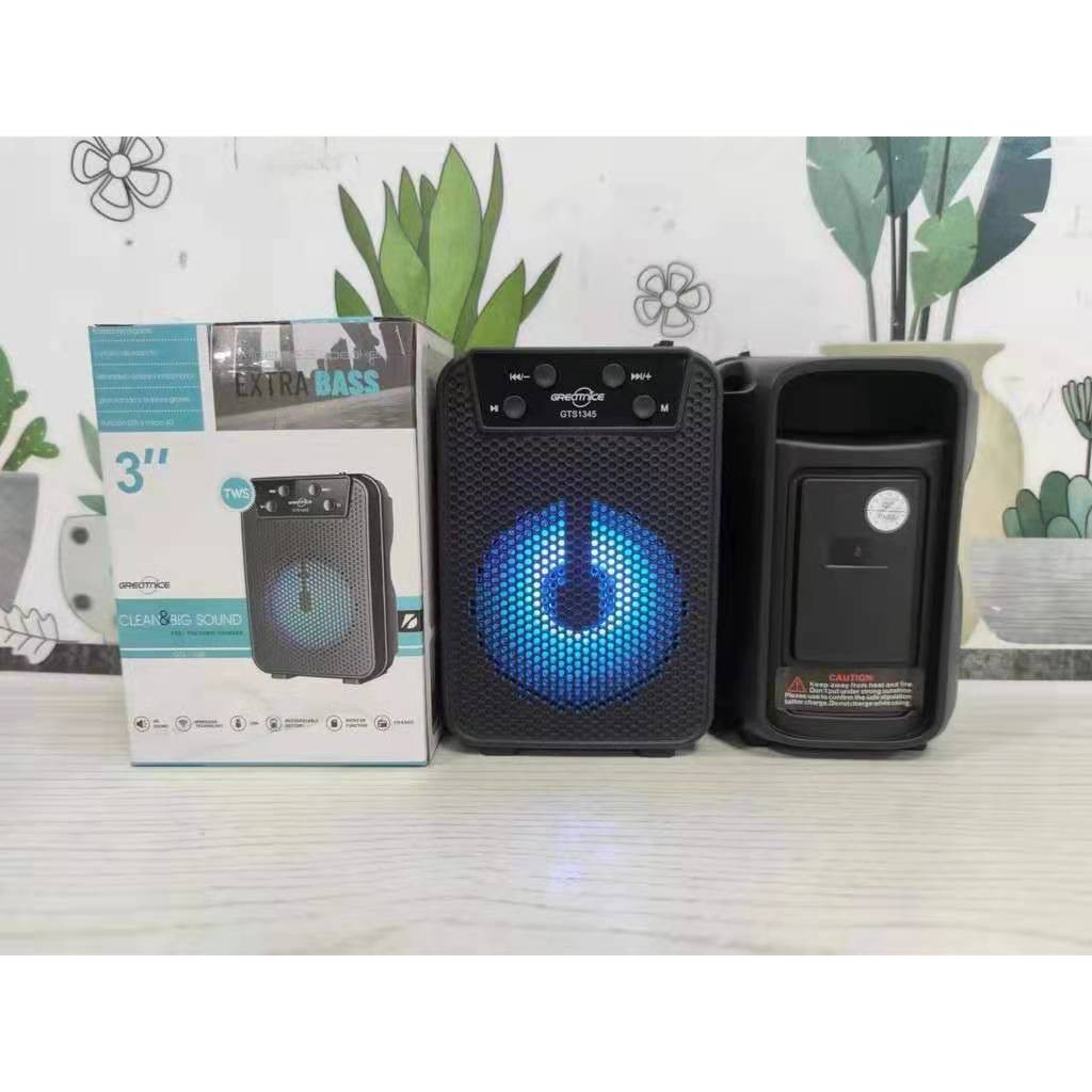 NEW!!! สินค้าพร้อมส่ง 3 นิ้ว จัดหนัก พลังเสียงเต็มๆ!!!ลำโพงบลูทูธ ไฟ LED GTS-1345 เสียงดี เบสหนัก ฟังก์ชั่นครบครันสุดๆ