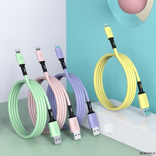 Bkwahle Macaron สายชาร์จซิลิโคน Micro / Type - C  Usb 2 . 4 A ชาร์จไวสําหรับ Android