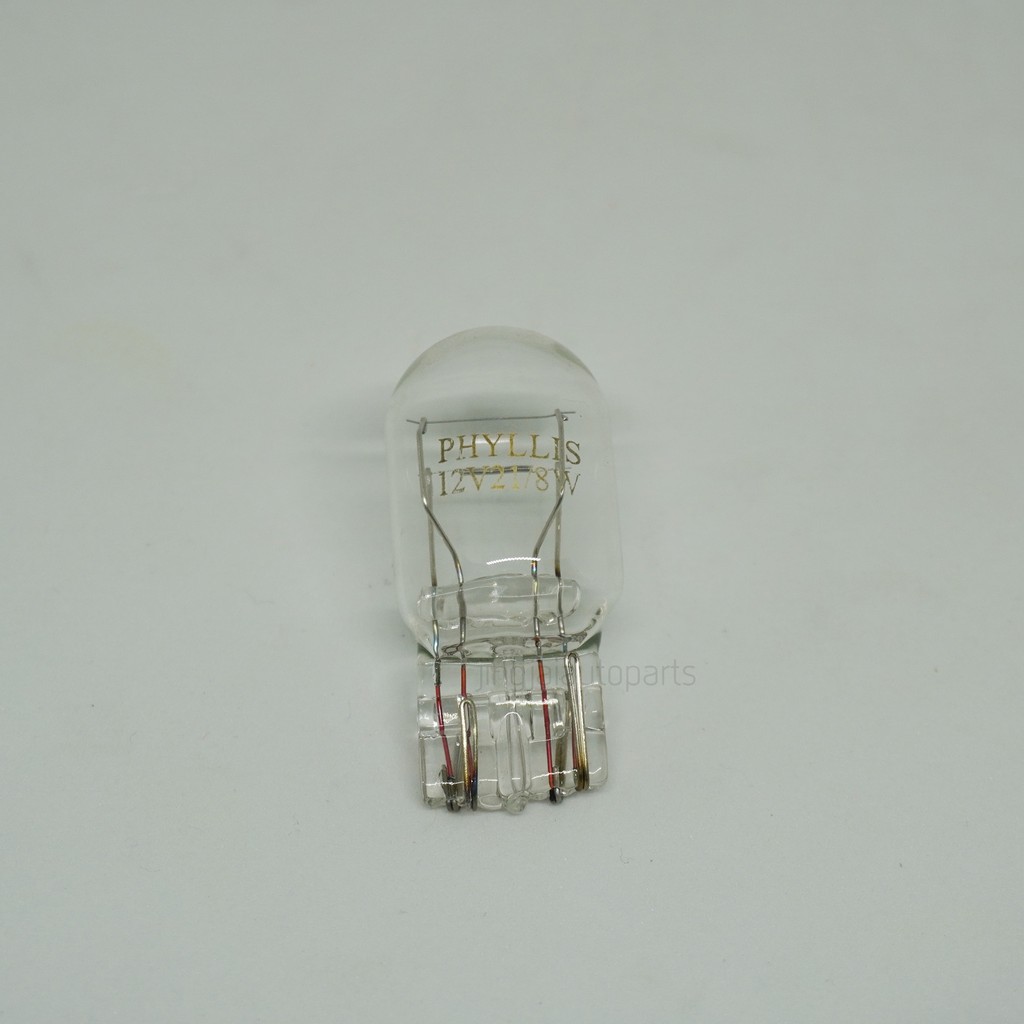 PHYLLIS หลอดไฟท้ายรถยนต์ หลอดไฟเบรค แบบหลอดเสียบ T20 2 ไส้  12V  21/8W