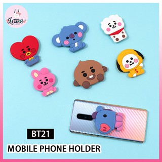 Bt21 ขาตั้งโทรศัพท์มือถือ ตุ๊กตาน่ารัก คอมพิวเตอร์ ขาตั้งโทรศัพท์มือถือ กันตก