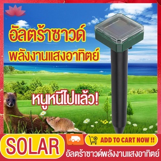 Pro Light พลังงานแสงอาทิตย์ เครื่องไล่หนู ไล่งู และแมลง ปกป้องพืชผล Solar Snake and Mouse Repeller โซนิคไดรฟ์