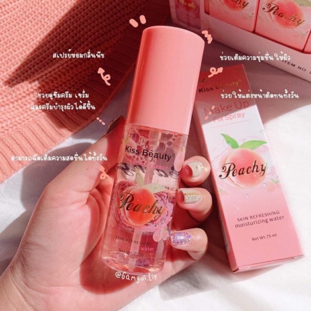 (🔥ของแท้/ส่งไว🔥)Kiss Beauty สเปรย์น้ำแร่ลูกพีช🍑 No.2261-03
