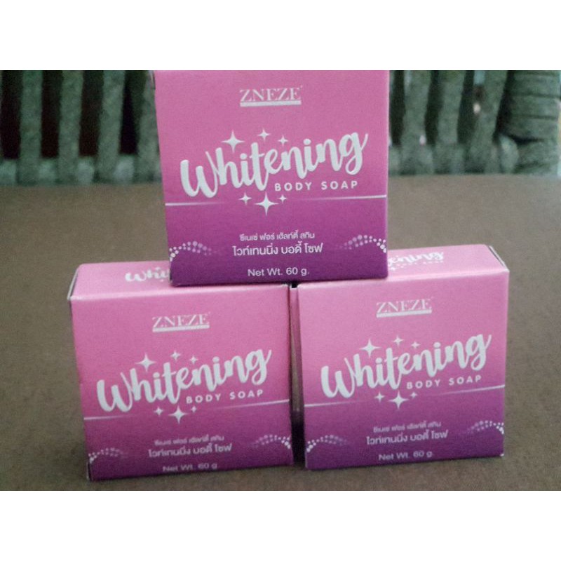 Zneze whitening body soap สบู่ผิวกระจ่างใสเจ้หนึ่งบางปู