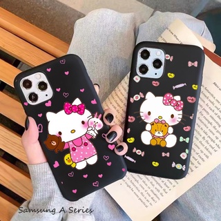 เคสโทรศัพท์มือถือลายการ์ตูนคิตตี้สําหรับ Samsung A10 A10S A11 A20 A20S A21 A21S A30 A30S A31 A50 A50S A51 A71