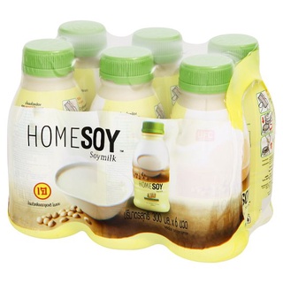 ✨ขายดี✨ โฮมซอย น้ำนมถั่วเหลือง 300มล. x 6 ขวด Homesoy Soymilk 300ml x 6pcs