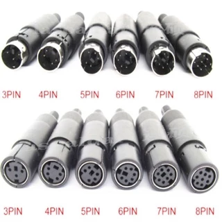￼【ArtGlorious】Mini Din Plug Socket Connector 4 / 5 / 6 / 7 / 8 Pin Chassis Cable Mount Male Femaleพร้อมส่ง