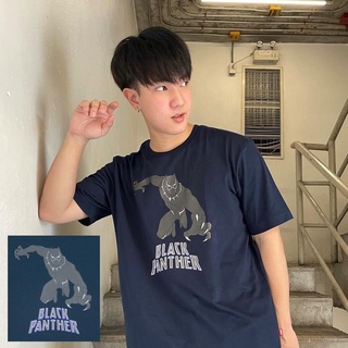 Marvel Mens Black Panther T-shirt - เสื้อยืดผู้ชาย แบล็คแพนเธอร์ สินค้าลิขสิทธ์แท้100% characters studio