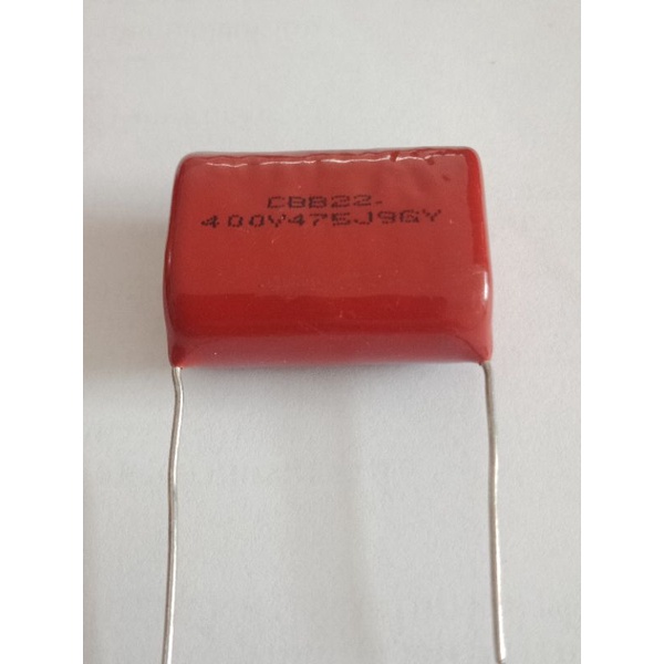 475J400V 4.7UF 400V 400V475J คาปาซิเตอร์ไมล่า4.7UF (แพ็ค1ตัว) C4.7UF 400V C 4.7UF 400V CBB21 C ไมล่า