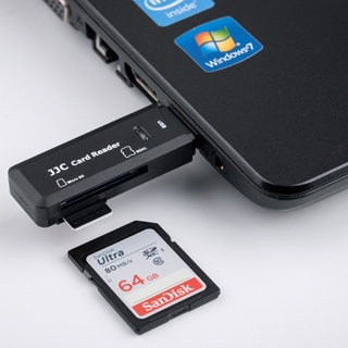 JJC เครื่องอ่านการ์ด USB 3.0 สําหรับคอมพิวเตอร์ SD SDHC SDXC Micro SD TF MSD Win98 XP WIN7 Mac OS และอื่น ๆ