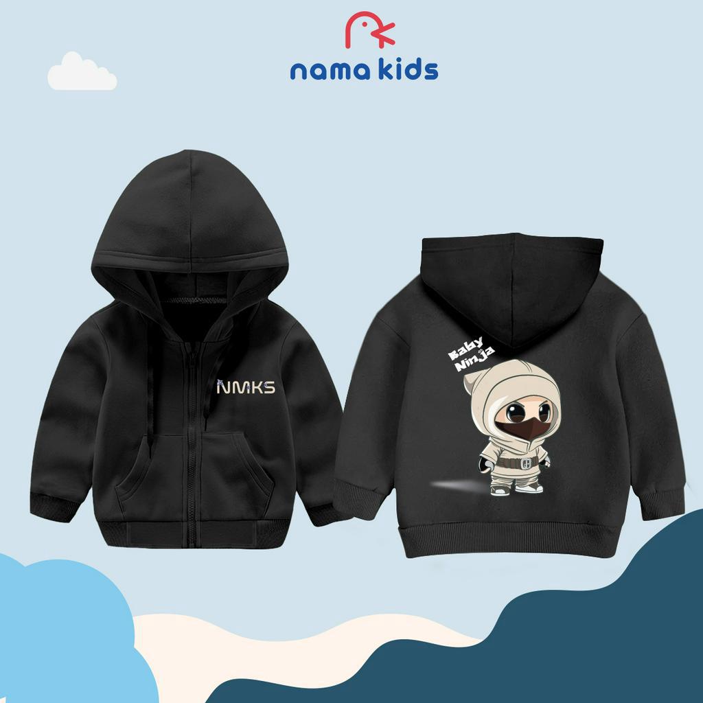 เด็ก ZIPPER HOODIE SCREEN PRINTED HOODIE BABY NINJAS ZIPPER HOODIE FOR BOYS GIRLS CUTE