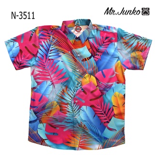 ⚡ ส่งฟรี⚡เสื้อเชิ้ต งานต่อลาย Mr-Junko  ผ้านิ่มใส่สบายไม่ร้อน N-3511