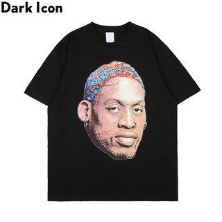 เสื้อยืดคอกลม ผ้าฝ้าย พิมพ์ลาย Dark Icon Rap สไตล์ฮิปสเตอร์ แฟชั่นฤดูร้อน สําหรับผู้ชาย และผู้หญิงS-5XL