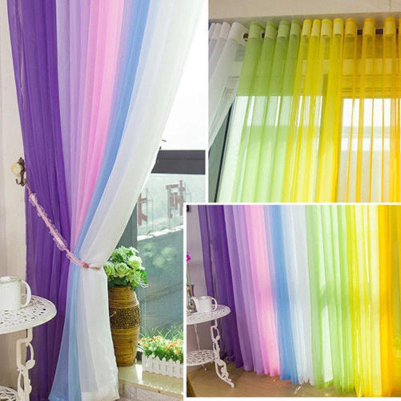 ผ้าม่าน Tulle Voile สำหรับติดประตูหน้าต่าง