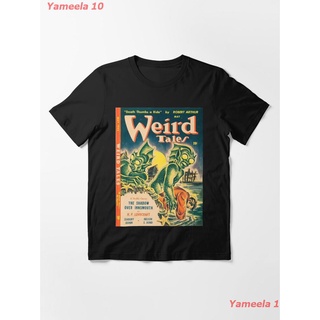 เสื้อยืดผ้าฝ้ายพิมพ์ลายขายดีWeird Tales Essential T-Shirt เสื้อยืดพิมลาย เสื้อยืดผู้หญิง เสื้อยืดผู้ชาย เสื้อยืดแขนสั้น