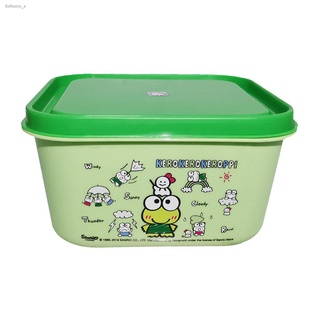 จัดส่งที่รวดเร็ว✟✶Box PE Keropii Green Sanrio กล่องฝาปิดกบเคโระสีเขียว ลายการ์ตูนซานริโอ ที่เก็บของ