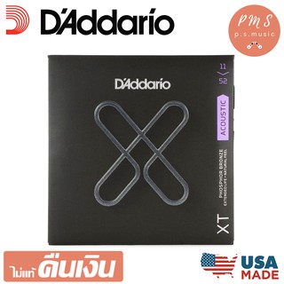 Daddario® XTAPB1152 สายกีตาร์โปร่งแบบชุด เบอร์ 11 ชนิดเคลือบ / Phosphor Bronze (Custom Light, 11-52) MADE IN U.S.A.