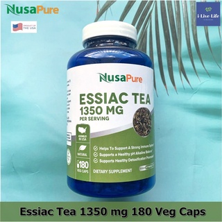 อาหารเสริมจากสมุนไพร 4 ชนิด Essiac แบบแคปซูล Essiac Tea 1350 mg 180 Veg Caps - NusaPure