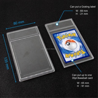กล่อง PSA 35P กล่อง เกรด ใส่การ์ด หายาก การ์ด ยูกิ โปเกม่อน Case Slab