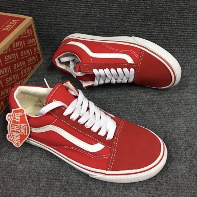 ใส่โค้ด ❤️ “NEWBEZ” SKOOL (ส่งฟรี+กล่อง) Brick ลดอีก200฿ VANS OLD Red