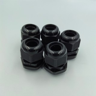 PG-18(19) NYLON CABLE GLAND ไนล่อน เคเบิ้ลแกลน Cable range :12-16 IP68 ดำ/ขาว แพ็คละ10ตัว