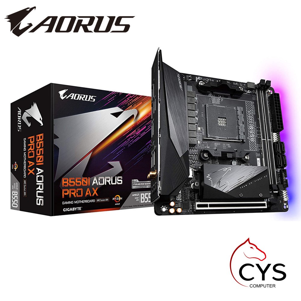 Gigabyte B550 I AORUS PRO AX MINI ITX GAMING MOTHERBOARD