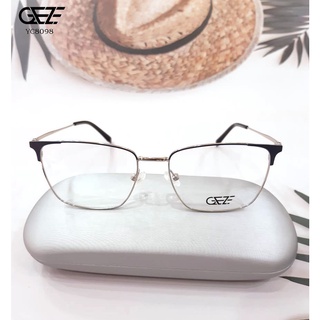 กรอบแว่นตา GEZE รุ่น YC8098 น้ำหนักเบา ใส่สบาย Vintage พร้อม ตัดแว่นสายตาราคาถูก