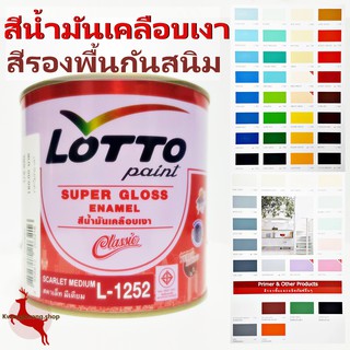 สีน้ำมัน เคลือบเงา สีทากันสนิม สีทาเหล็ก รั้วเหล็ก ทาไม้ ประตูไม้ ประตูเหล็ก ลอตโต LOTTO ขนาด 0.825 ลิตร