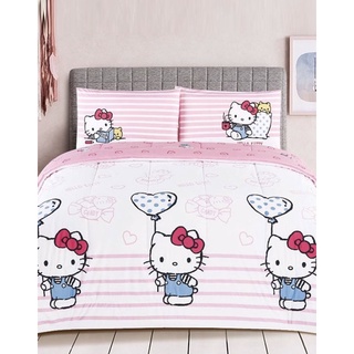 ชุดเครื่องนอน Sanrio ผ้าปูที่นอน ผ้านวม ลาย Kitty