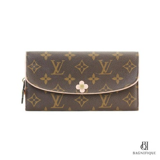 Louis Vuitton EMILIE WALLET LONG BROWN MONOGRAM PINK CANC GHW