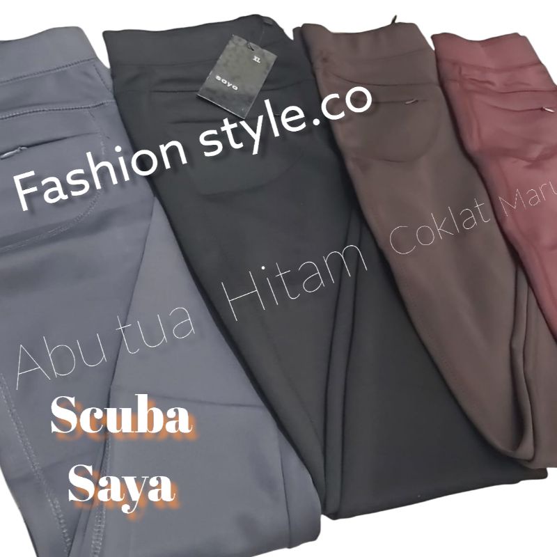 SAYA MY BRAND IMPORTED SCUBA PANTS / กางเกง SCUBA ผู้หญิง / กางเกง SCUBA MATERIAL / MY JUMBO SCUBA