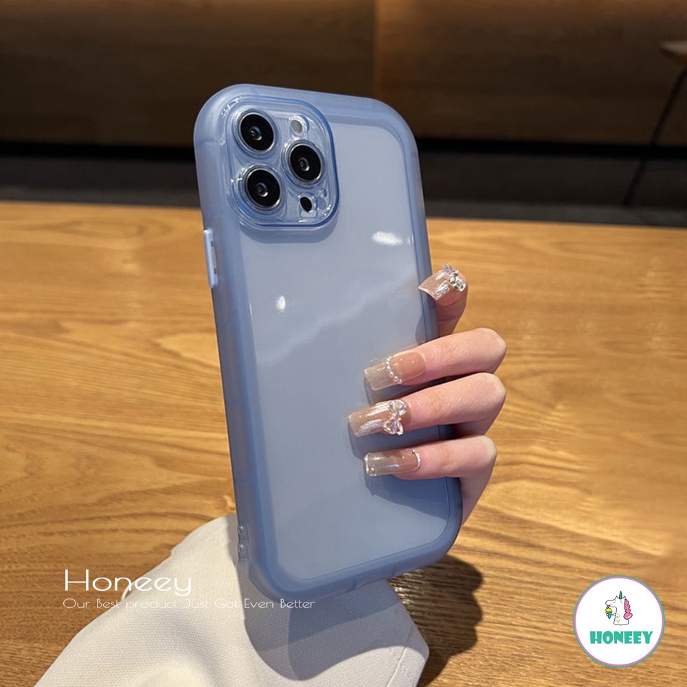 Sierra Blue IPhone 13 กันกระแทก Matte กรอบเคสโทรศัพท์สําหรับ iPhone 13 12 11 Pro Max X XR 8 7 Plus ป