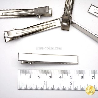 Missribbinกิ๊บปากเป็ด สีเงิน (100ชิ้น)-สุดคุ้ม
