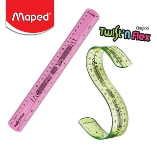 Maped (มาเพ็ด) ไม้บรรทัด 30 ซม.และ 12 นิ้ว Twist ไม้บรรทัดบิดได้ Maped รหัส TC/279010 (1ชิ้น)