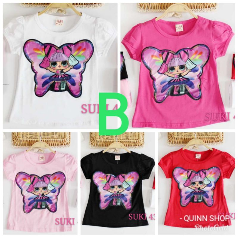 LOL (B) เสื้อยืด LED นําเข้าระดับพรีเมียม (1-5T)