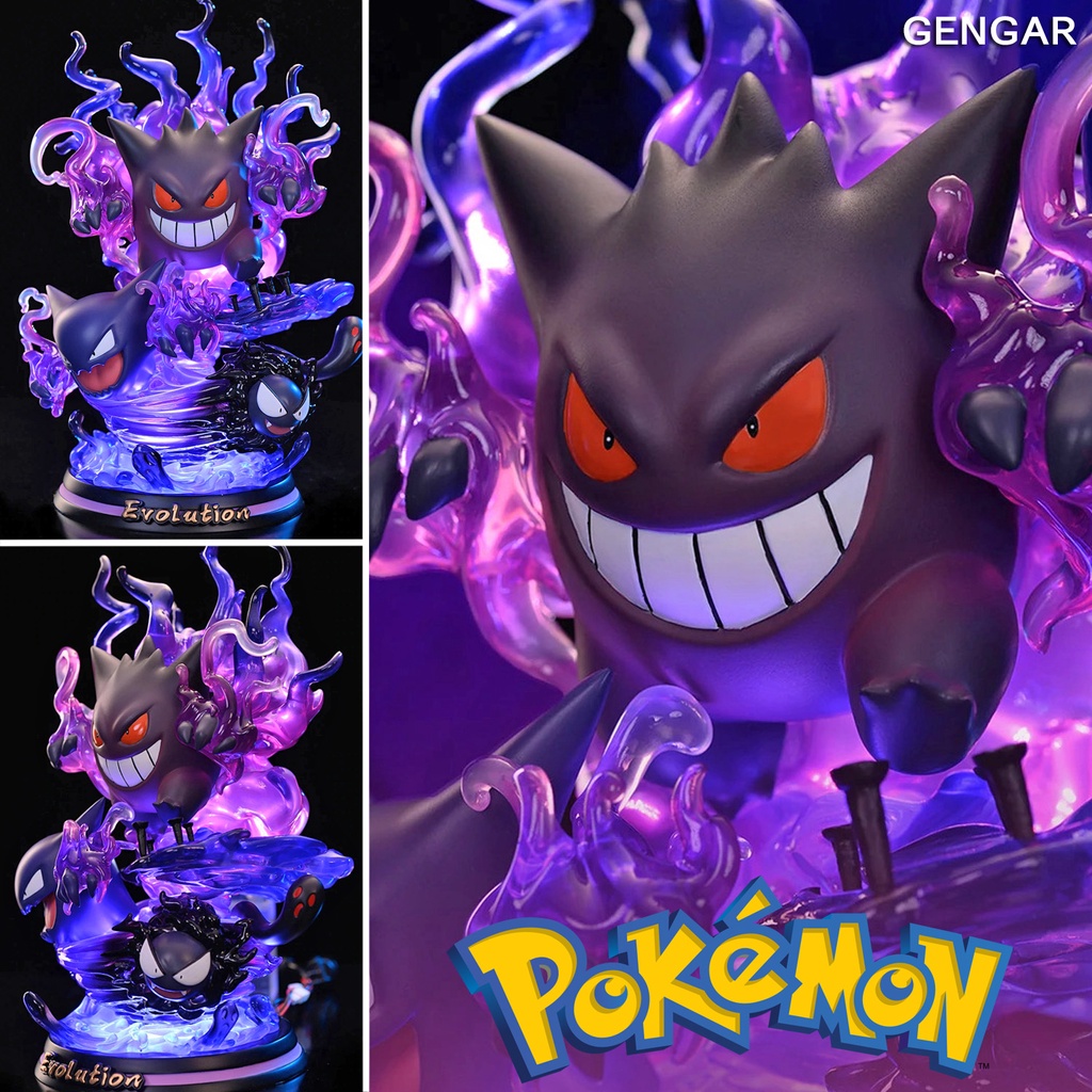 Figure MFC Studio Pokemon Evolution of Gengar โปเกมอน อีโวลูชัน อ็อฟ เก็งกา เก็งก้า Resin Statue พร้