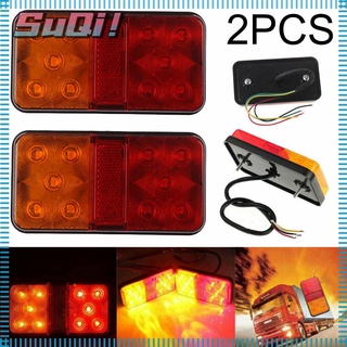 Suqi 2 ชิ้น 12 V ไฟ Led ไฟท้ายรถตู้คาราวานไฟรถบรรทุก