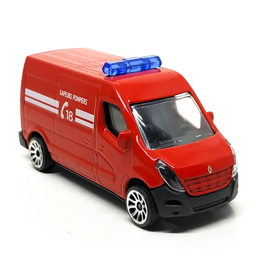 Majorette Renault Master - Sapeurs Pompiers 18 France - Red Color /Wheels 5U /scale 1/66 (3 inches) 
