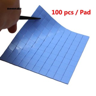 ☼Mooncake☼100Pcs 10x10x0.5mm Heatsink Silicone Thermal Conductive Pad for GPU VGA IC