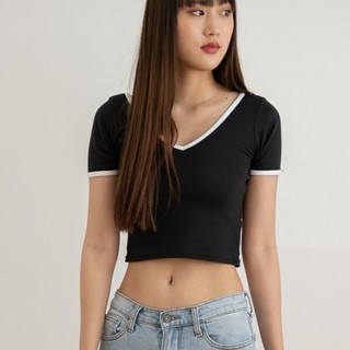 Mist of rain - Baby knit crop - Black