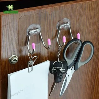 HANGROO H571 ที่แขวนของ ตะขอแขวนของ แบบติดผนัง ที่แขวนอเนกประสงค์ ไม่ต้องเจาะรู