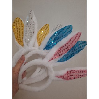 (ราคา/โหล) คาดผมหูกระต่าย สีสดใส