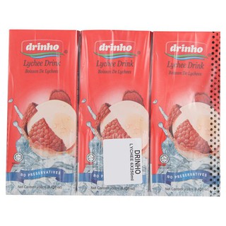 เครื่องดื่ม Drinho ลิ้นจี่ 6 x 250ml