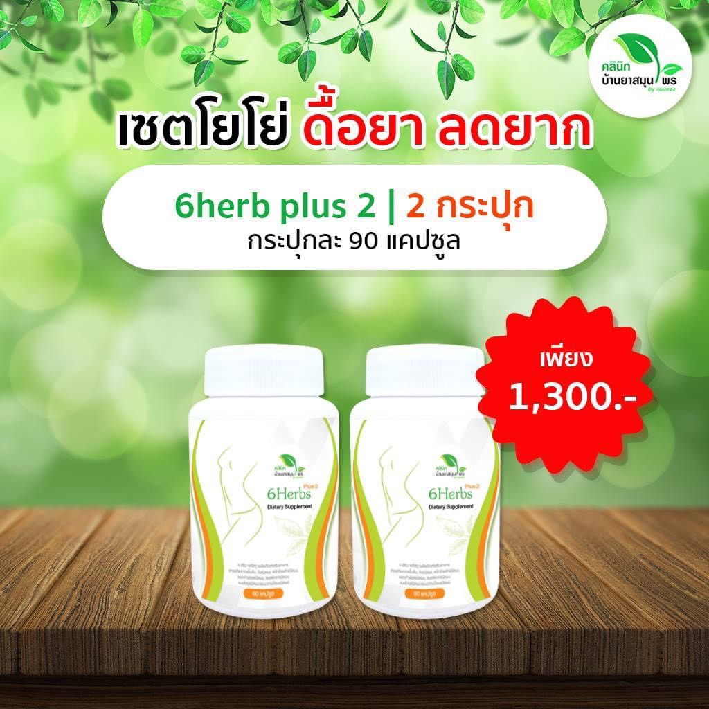 โปร2กระปุก setดื้อยาลดยาก  6herbs สูตร2 เผาผลาญX2 สำหรับบุคคลทั่วไป ส่งฟรี ชำระปลายทางฟรี