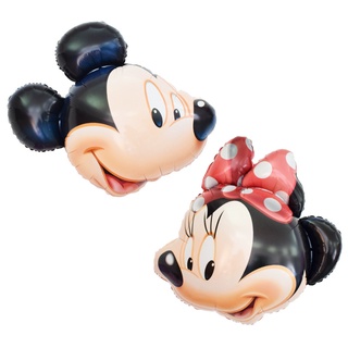 ลูกโป่งฟิล์มอลูมิเนียม ลายการ์ตูน Disney Mickey Head Minnie ขนาด 80 ซม.*76 ซม. สําหรับตกแต่งปาร์ตี้เด็ก