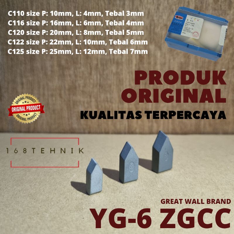 MATA WIDIA C110 / C116 / C120 / C122 ORIGINAL ZGCC CARBIDE CHISEL / WIDIA TAPER BIT / YG-6 C110 / YG