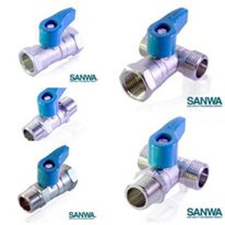 Sanwa มินิบอลวาล์วทองเหลือง ขนาด 1/2 นิ้ว