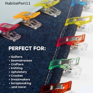 Habitatport คลิปพลาสติก อุปกรณ์เสริม สําหรับเย็บผ้า DIY 50 ชิ้น